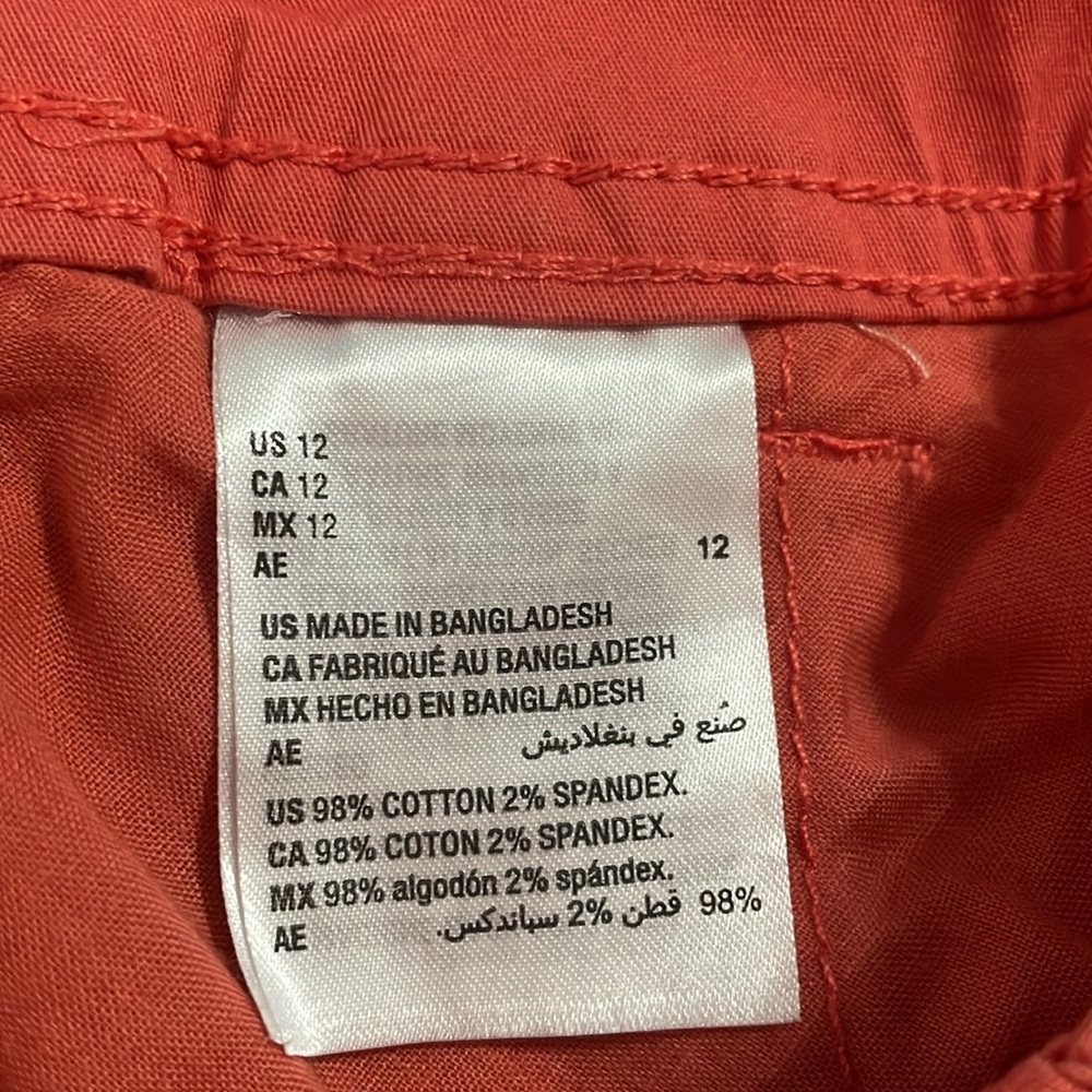 Style & Co. Comfort Waist Cargo Shorts, Coral, Size 12 - Picture 5 of 5